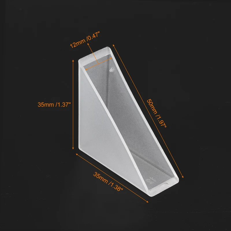 20Pcs Corner Protectors 12x50mm Plastic Right Angle Corner Guards Cushion, White