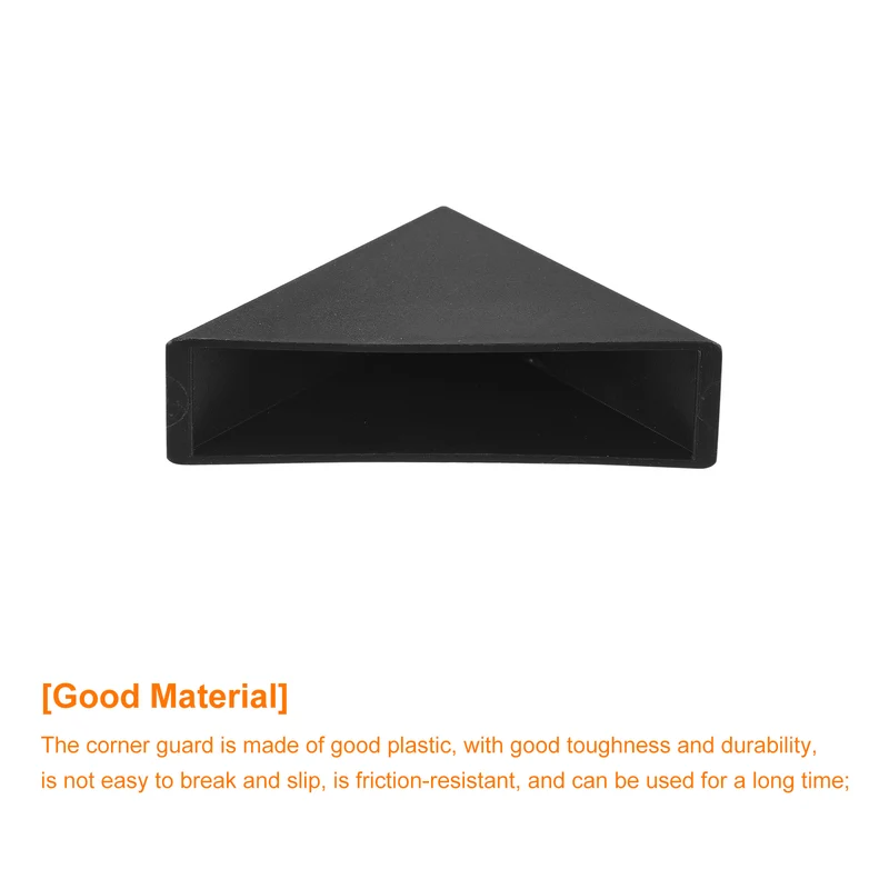 50Pcs Corner Protectors 12x50mm Plastic Right Angle Corner Guards Cushion, Black