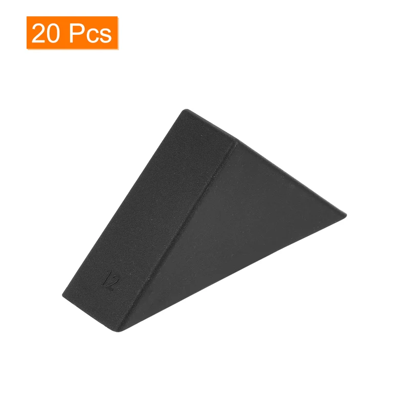 20Pcs Corner Protectors 12x50mm Plastic Right Angle Corner Guards Cushion, Black
