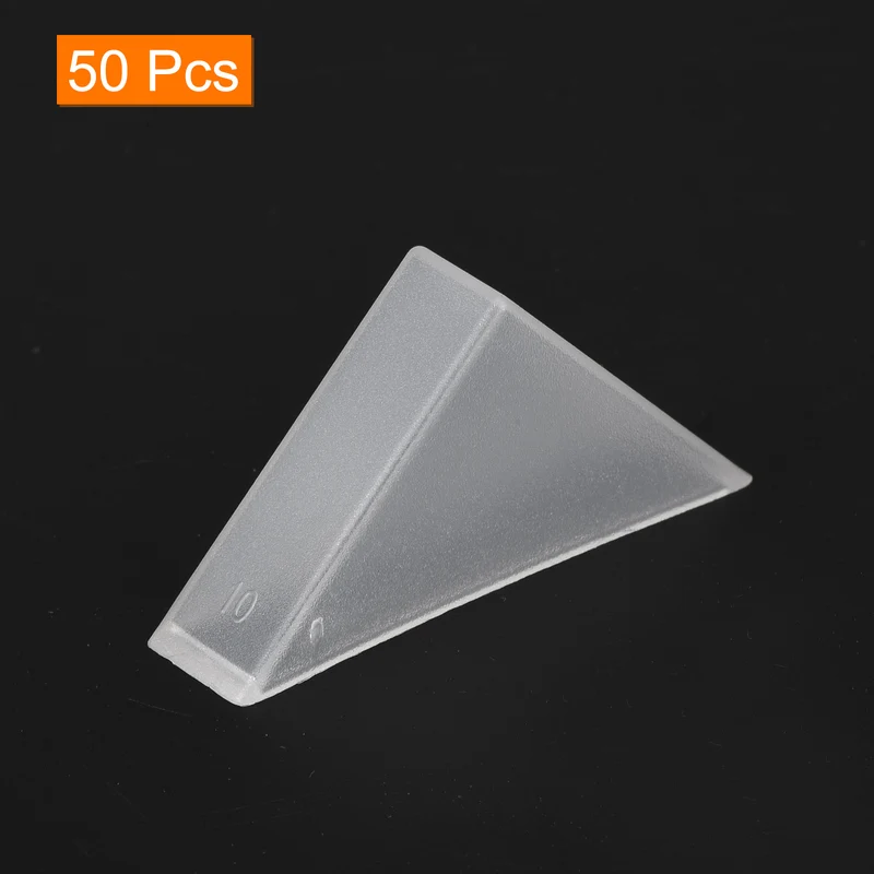 50Pcs Corner Protectors 10x50mm Plastic Right Angle Corner Guards Cushion, White