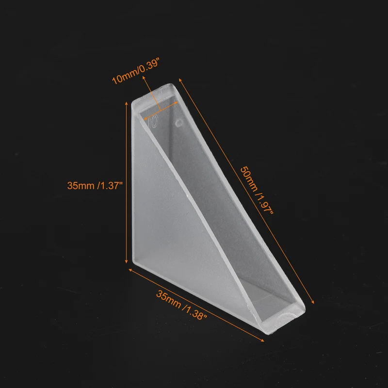 20Pcs Corner Protectors 10x50mm Plastic Right Angle Corner Guards Cushion White