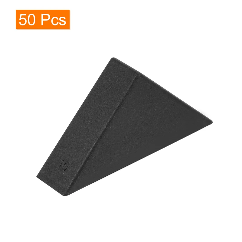 50Pcs Corner Protectors 10x50mm Plastic Right Angle Corner Guards Cushion Black