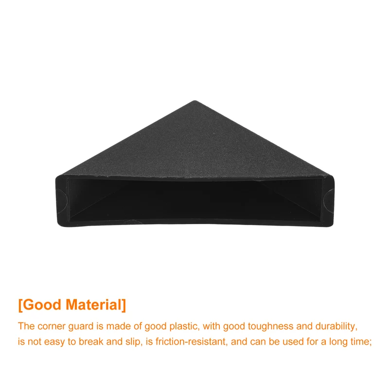20Pcs Corner Protectors 10x50mm Plastic Right Angle Corner Guards Cushion, Black