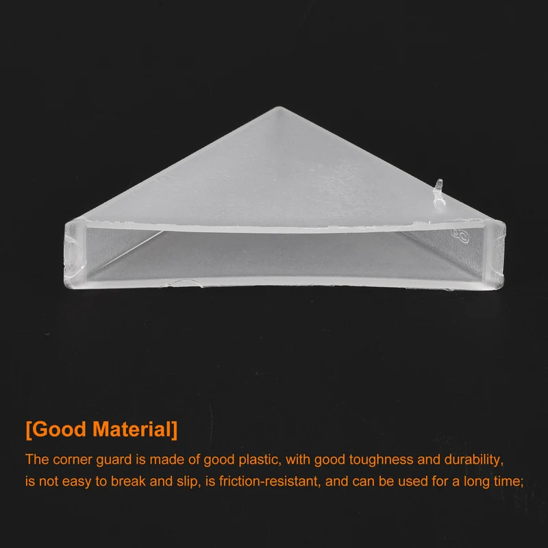 50Pcs Corner Protectors 8x50mm Plastic Right Angle Corner Guards Cushion White