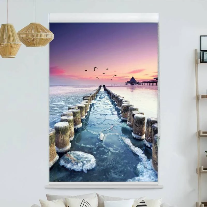 Kassettenrollo Motiv "Seebruecke Heringsdorf" | bis B 420 x H 420 cm