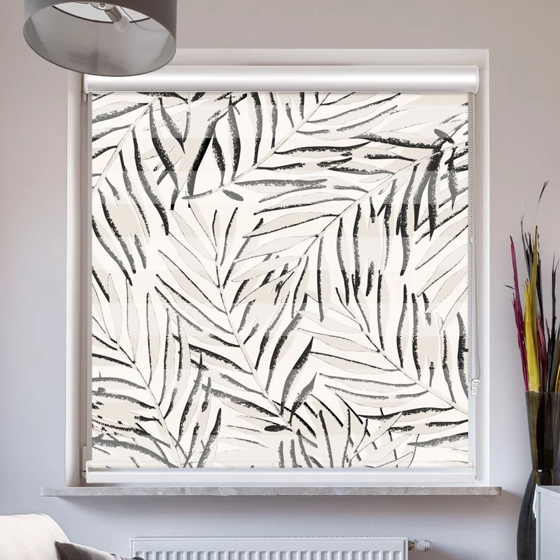 Doppelrollo mit Kassette "Grunge Tropical Leaves"