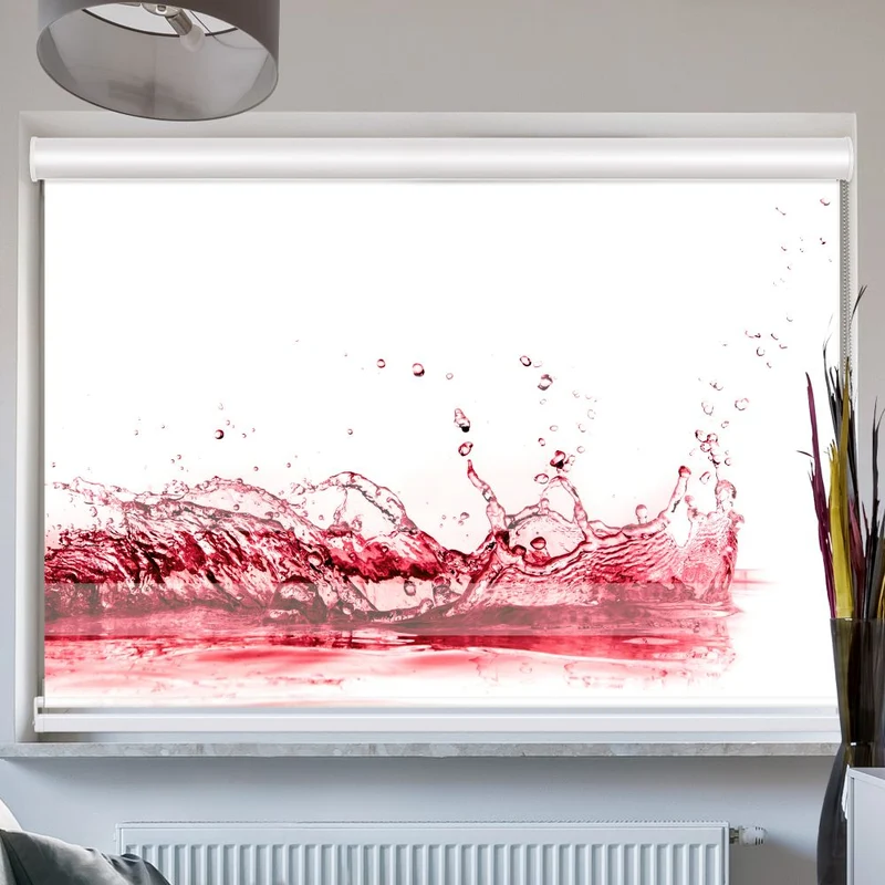 Doppelrollo mit Kassette "Rotwein Splash"
