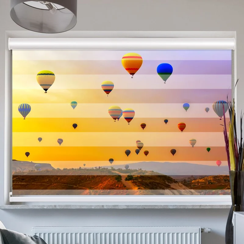 Doppelrollo mit Kassette "Heissluftballons"