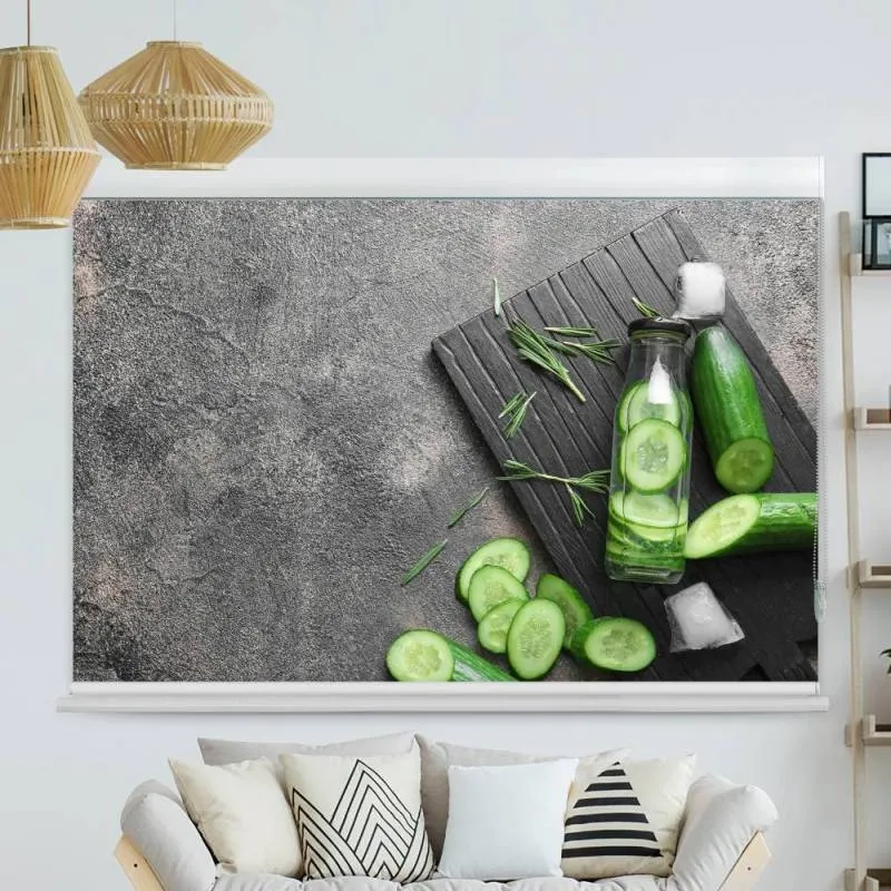 Kassettenrollo Motiv "Frische Gurke" | bis B 420 x H 420 cm