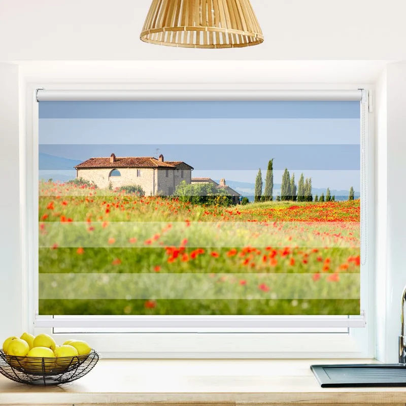 Klemmfix Doppelrollo 'Toskana Landschaft' | Klemm Doppelrollo