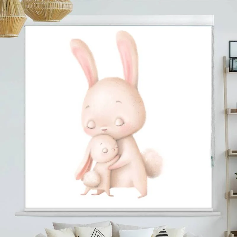 Kassettenrollo Motiv "Hase Kindermotiv" | bis B 420 x H 420 cm