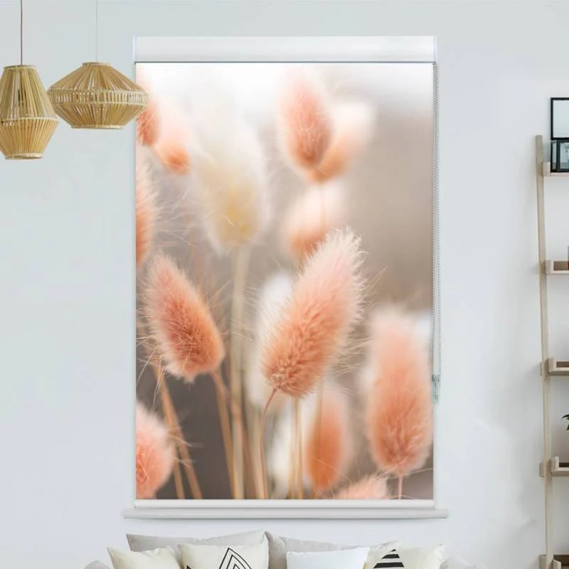 Kassettenrollo Motiv "Hasenschwanzgras Flauschig" | bis B 420 x H 420 cm