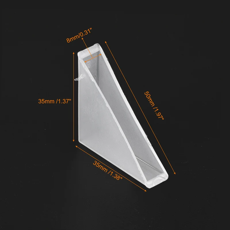 20Pcs Corner Protectors 8x50mm Plastic Right Angle Corner Guards Cushion White
