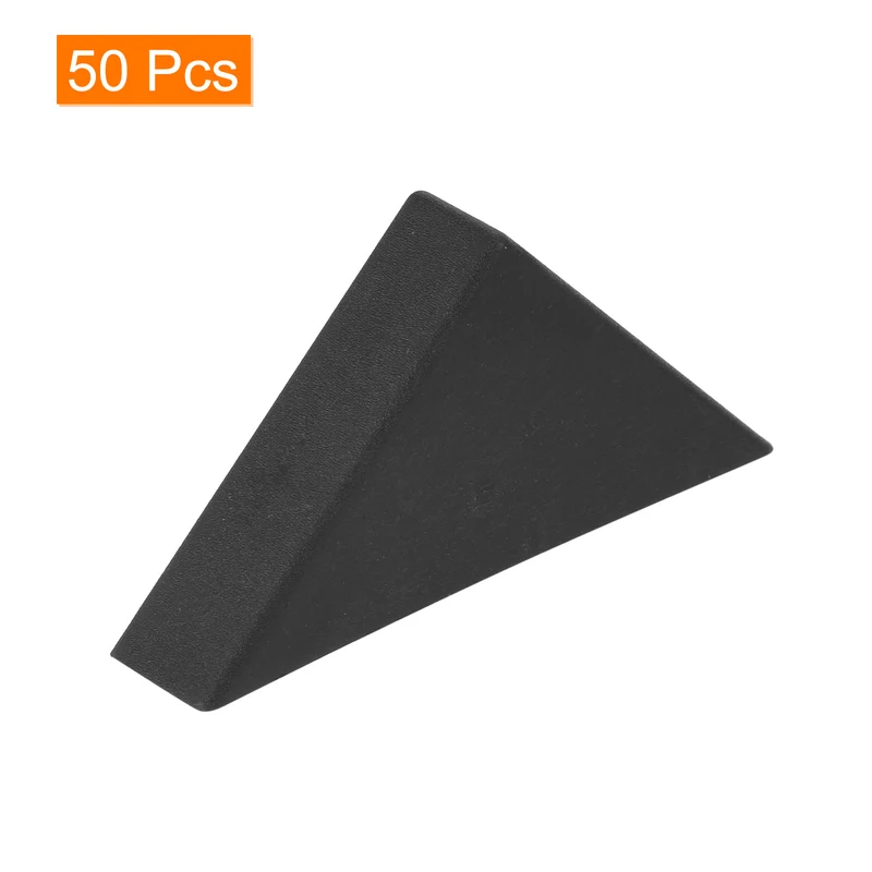 50Pcs Corner Protectors 8x50mm Plastic Right Angle Corner Guards Cushion Black,