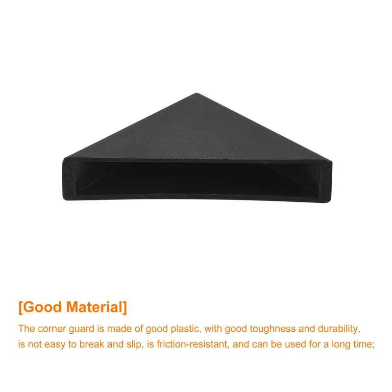 50Pcs Corner Protectors 8x50mm Plastic Right Angle Corner Guards Cushion Black,