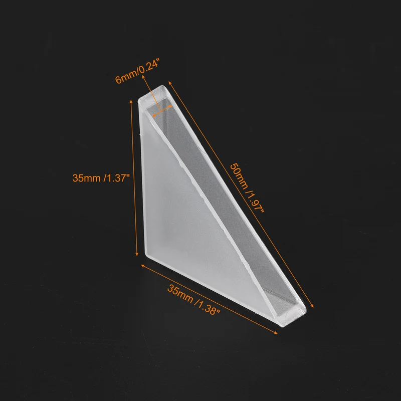 50Pcs Corner Protectors 6x50mm Plastic Right Angle Corner Guards Cushion White