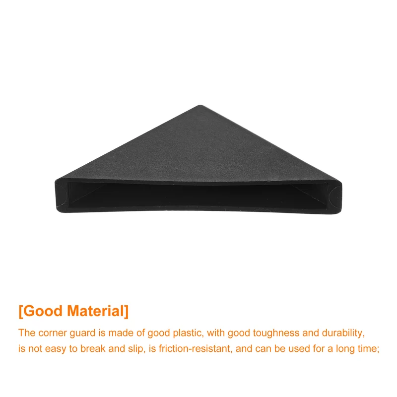 50Pcs Corner Protectors 6x50mm Plastic Right Angle Corner Guards Cushion Black