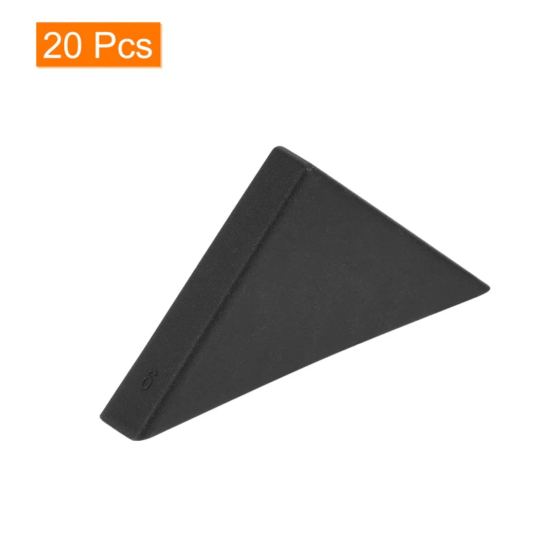 20Pcs Corner Protectors 6x50mm Plastic Right Angle Corner Guards Cushion Black