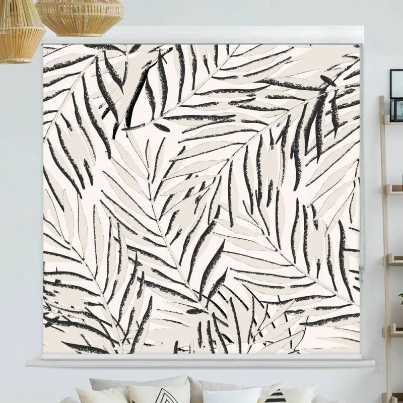 Kassettenrollo Motiv "Grunge Tropical Leaves" | bis B 420 x H 420 cm