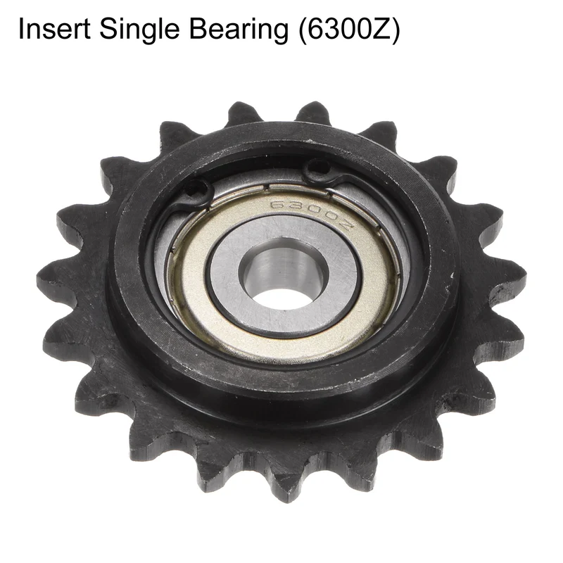 2pcs ANSI #35 Chain Idler Sprocket 10mm Bore, 3/8" Pitch, Hardened 19 Tooth