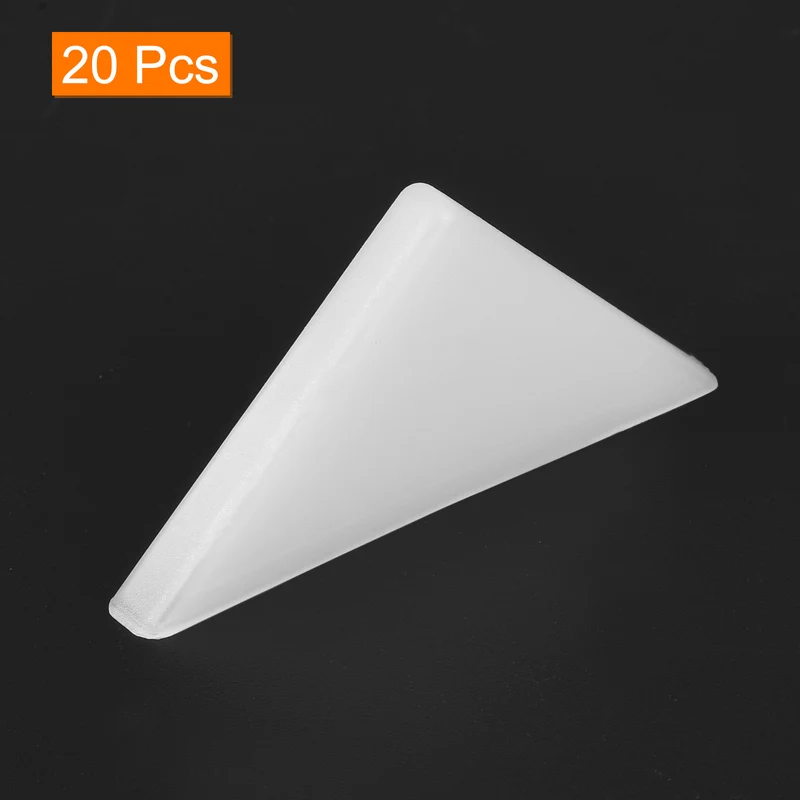 20Pcs Corner Protectors 3x50mm Plastic Right Angle Corner Guards Cushion White