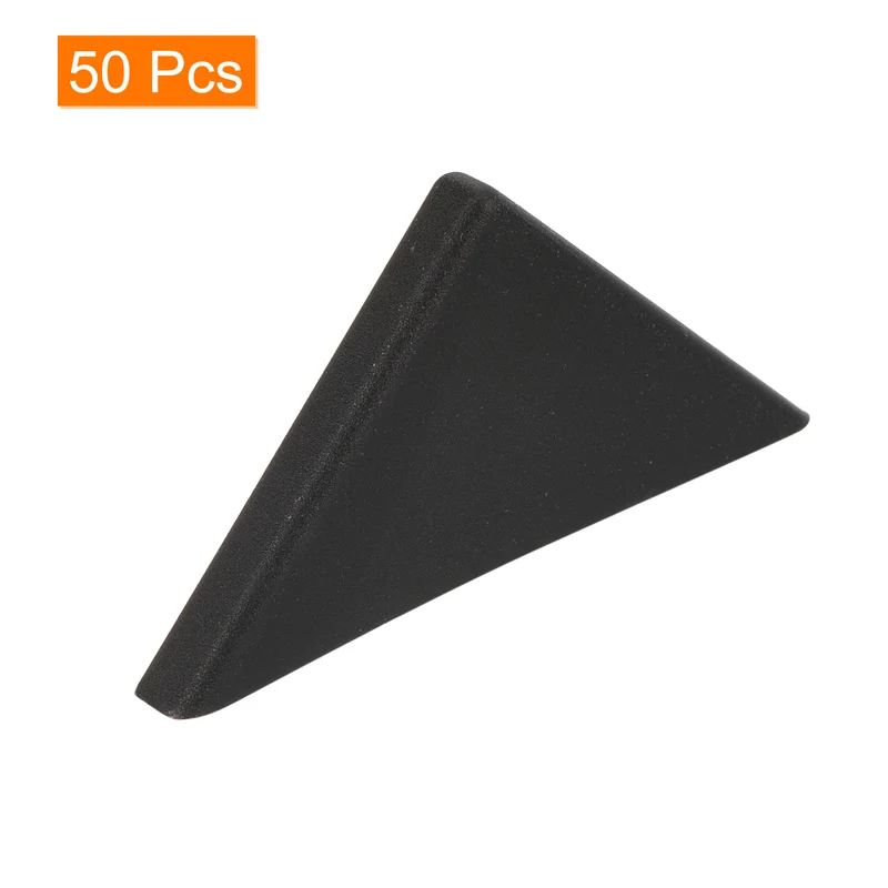 50Pcs Corner Protectors 3x50mm Plastic Right Angle Corner Guards Cushion, Black