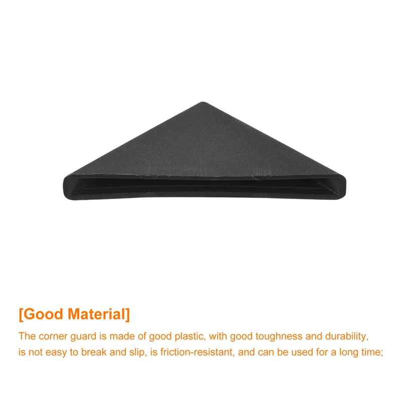 50Pcs Corner Protectors 3x50mm Plastic Right Angle Corner Guards Cushion, Black