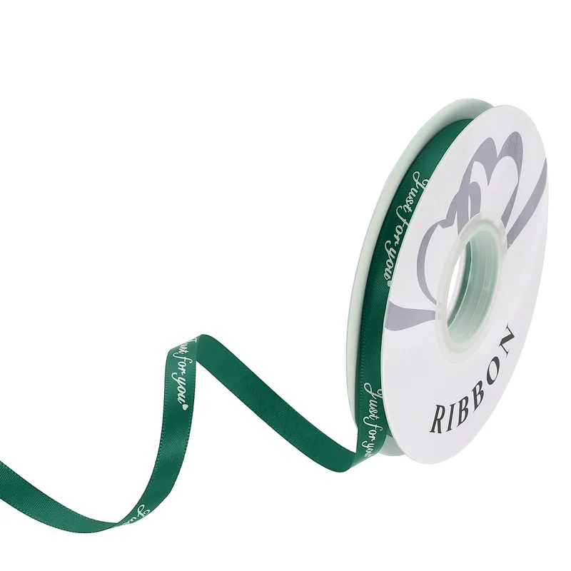 0.4Inch 32Yard Wide Satin Ribbon Grosgrain Valentine Wedding Ribbon, Dark Green