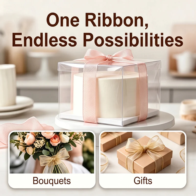 1 1/2 in 10 Yd Iridescent Sheer Organza Ribbon Golden