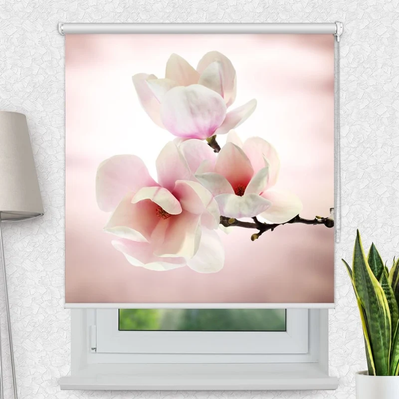 Motivrollo 'Magnolia Bluete Rosa' | Bis B 430 x H 440 cm