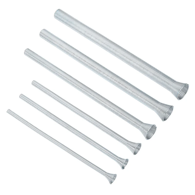 6Pcs Spring Tube Bender Set for Copper Tubing O.D. 1/4'',3/8'',1/2'',5/8'',3/4''