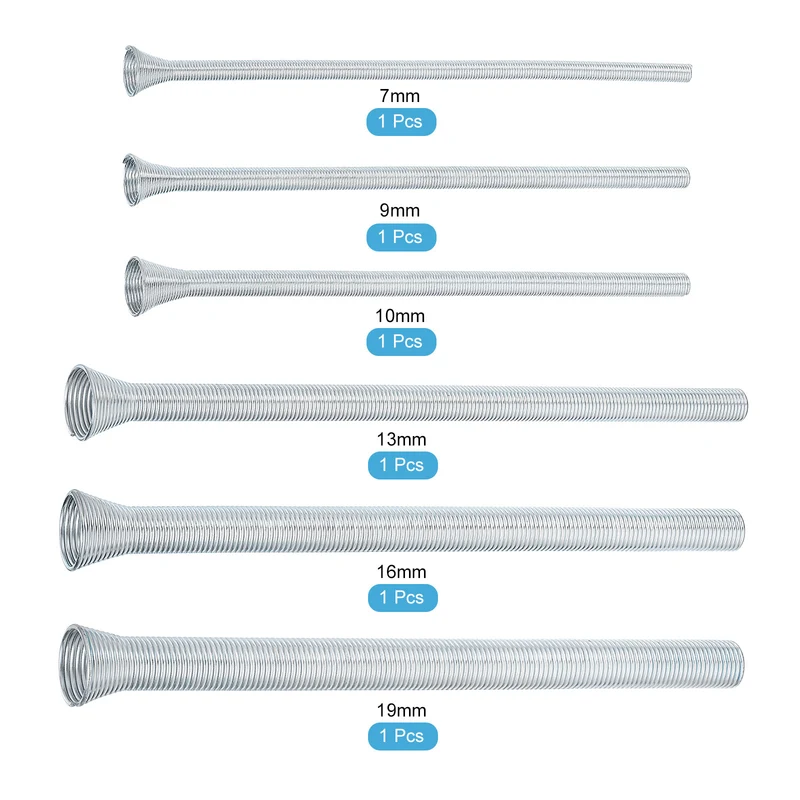 6Pcs Spring Tube Bender Set for Copper Tubing O.D. 1/4'',3/8'',1/2'',5/8'',3/4''