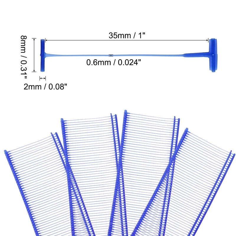 2000pcs 35mm Tagging Fasteners Clothing Tag Barbs Attachments Price Tags Blue