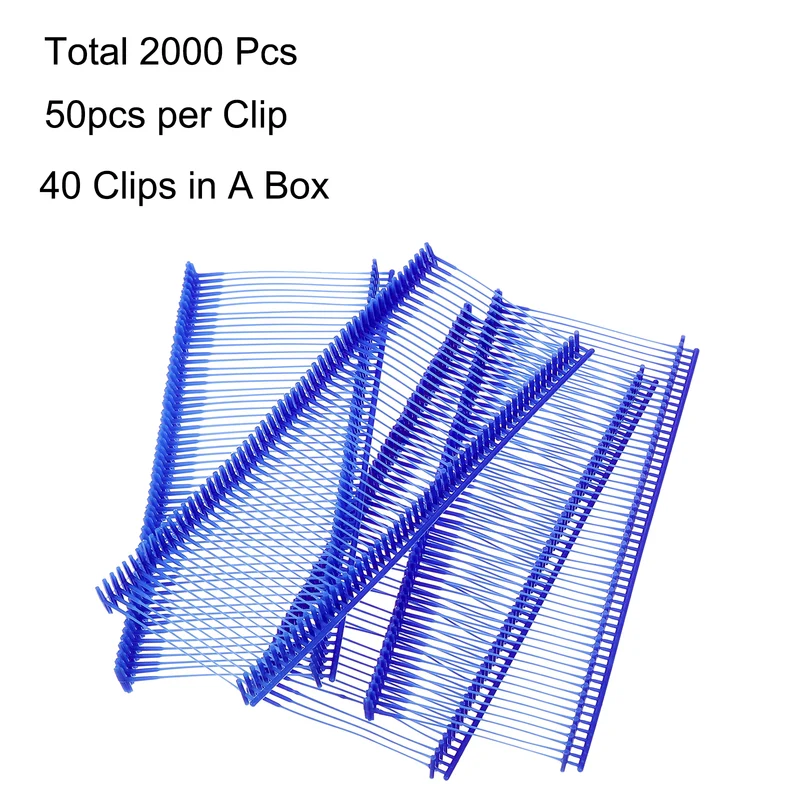 2000pcs 35mm Tagging Fasteners Clothing Tag Barbs Attachments Price Tags Blue