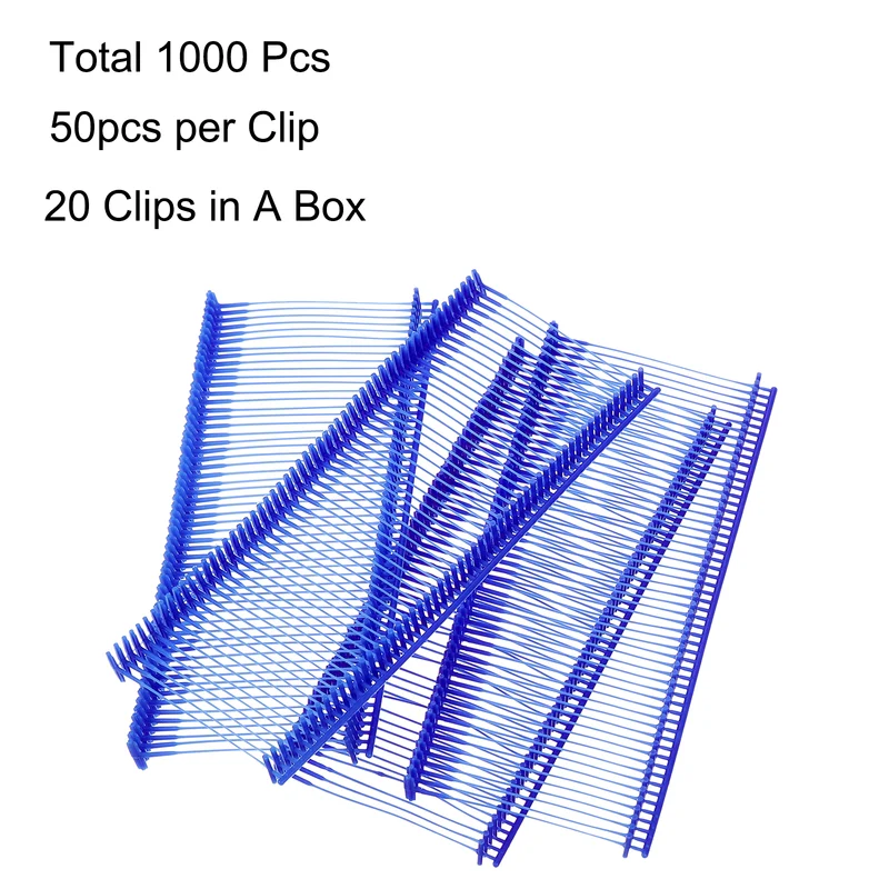 1000pcs 35mm Tagging Fasteners Clothing Tag Barbs Attachments Price Tags Blue