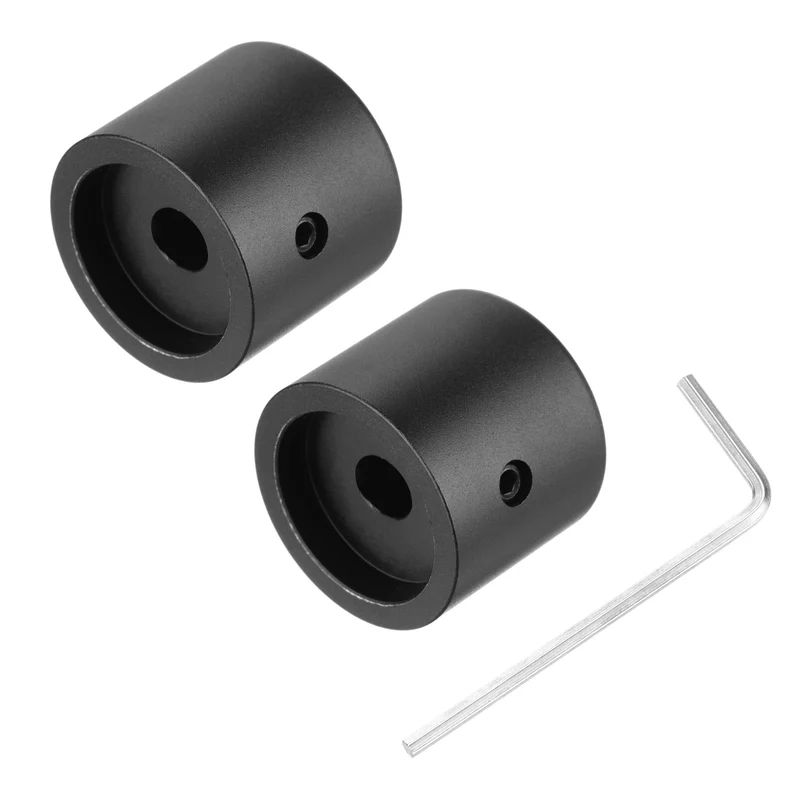 2PCS Guitar Knobs Metal Volume Tone Control Dome Knobs 1/4" x 1" Black