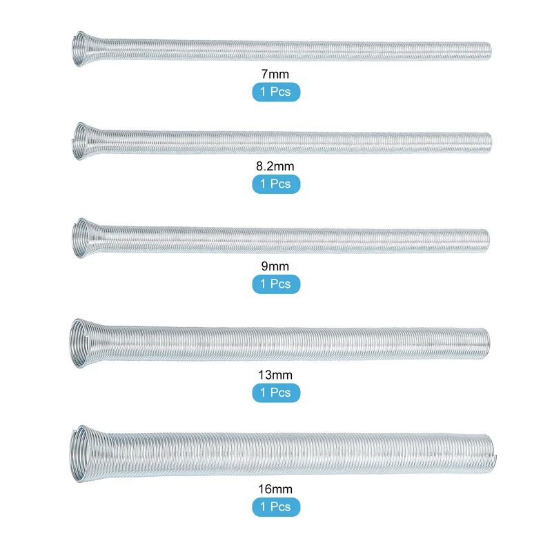 5Pcs Spring Tube Bender Set for Copper Tubing O.D. 1/4'', 3/8'', 1/2'',5/8''