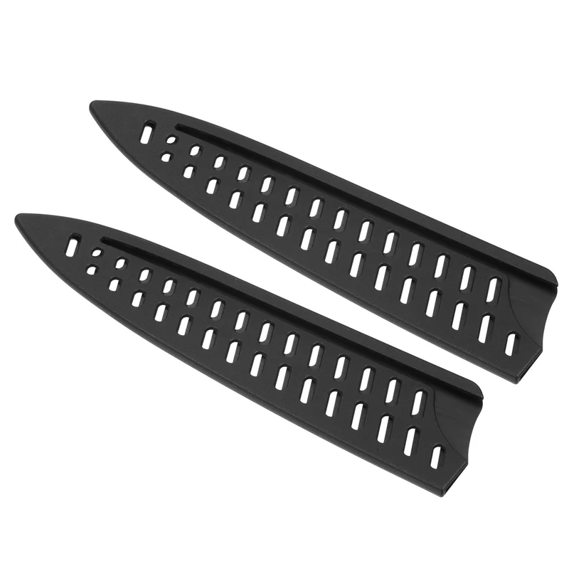 2Pcs Kitchen Knife Sheath Covers Sleeves Portable for 8" Chef Knife Black