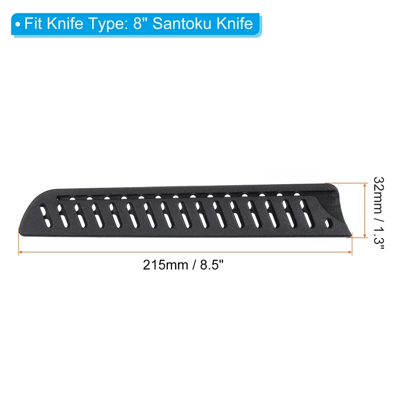 5Pcs PP Kitchen Knife Sheath Cover Sleeves Portable for 8" Bread Knife, Black