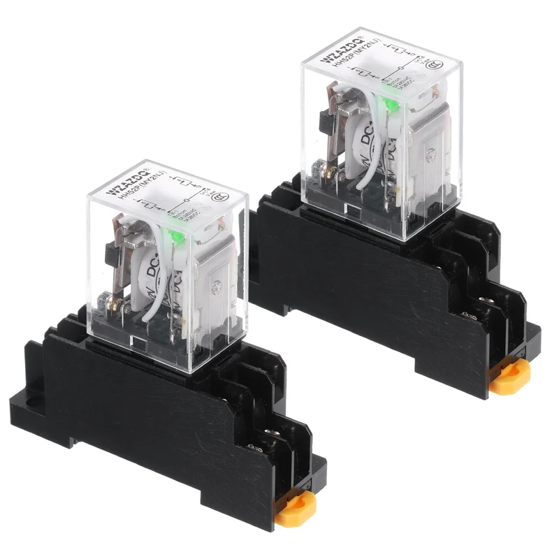 2Set DC110V Relay 8 Pin 5A DIN Rail Electromagnetic Power Relay