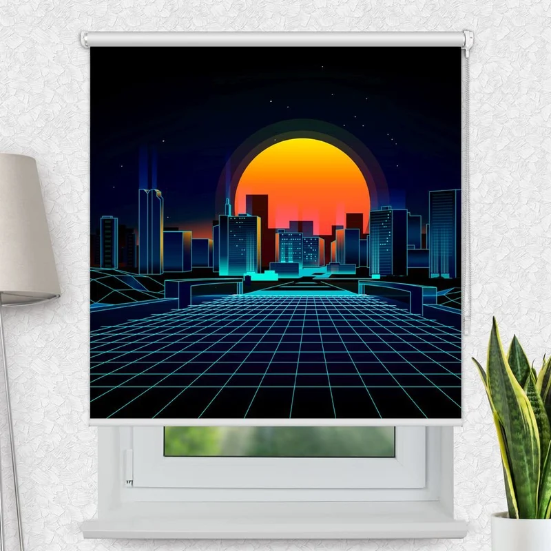 Motivrollo 'Retro Sci Fi Background' | Bis B 430 x H 440 cm
