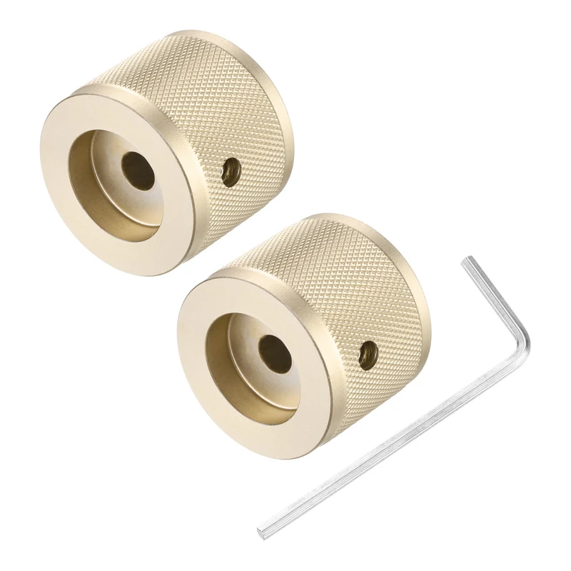 2PCS Guitar Knobs Metal, Volume Tone Control Dome Knobs 1/4" x 1.2", Gold