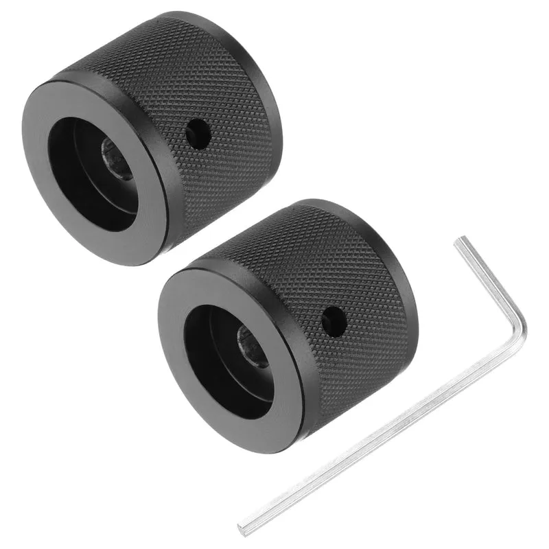 2PCS Guitar Knobs Metal, Volume Tone Control Dome Knobs 1/4" x 1.2", Black