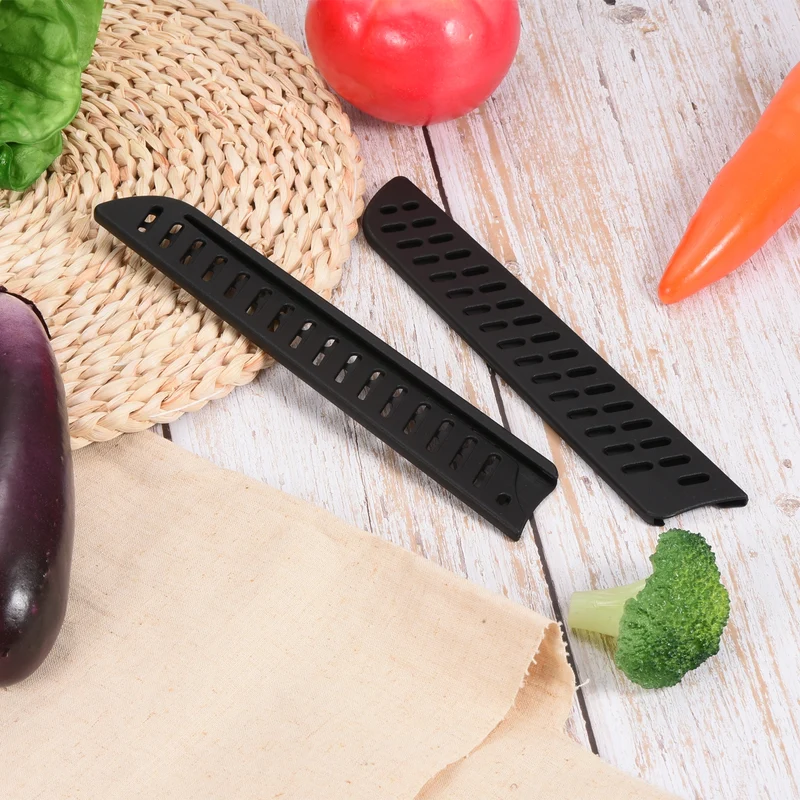 2Pcs Kitchen Knife Sheath Covers Sleeves for 8" Bread Knife, Black