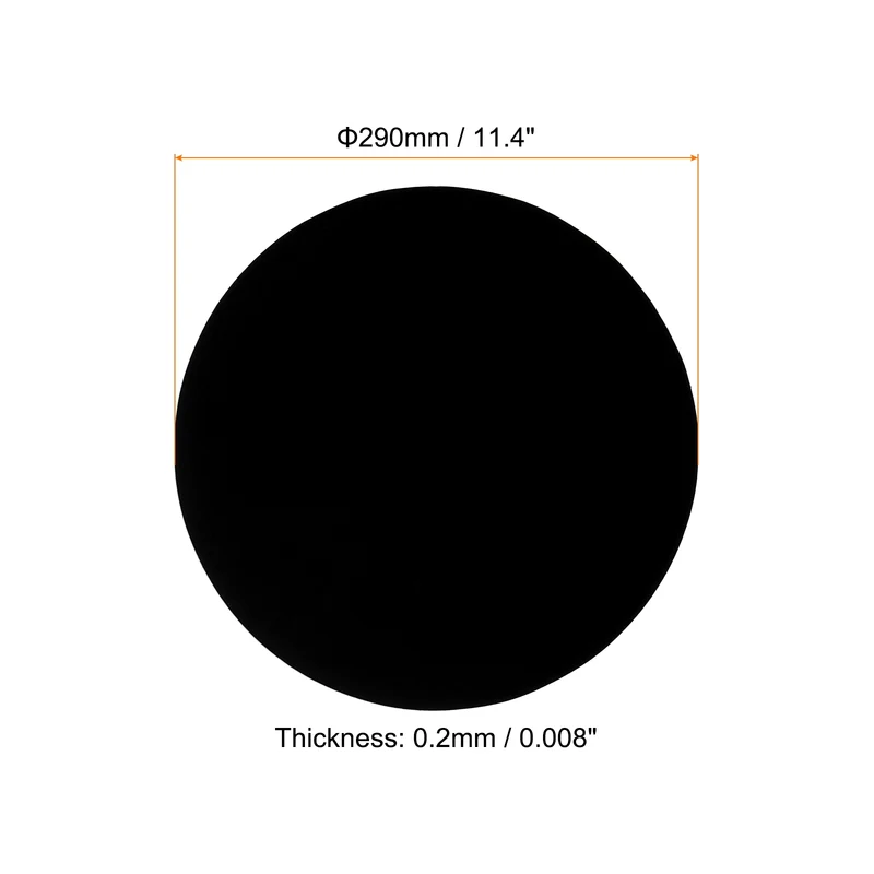 12pcs 11.4" Round Floor Sticker Spot Marker Adhesive Vinyl Line Up Sign Black