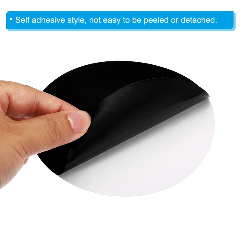 12pcs 11.4" Round Floor Sticker Spot Marker Adhesive Vinyl Line Up Sign Black