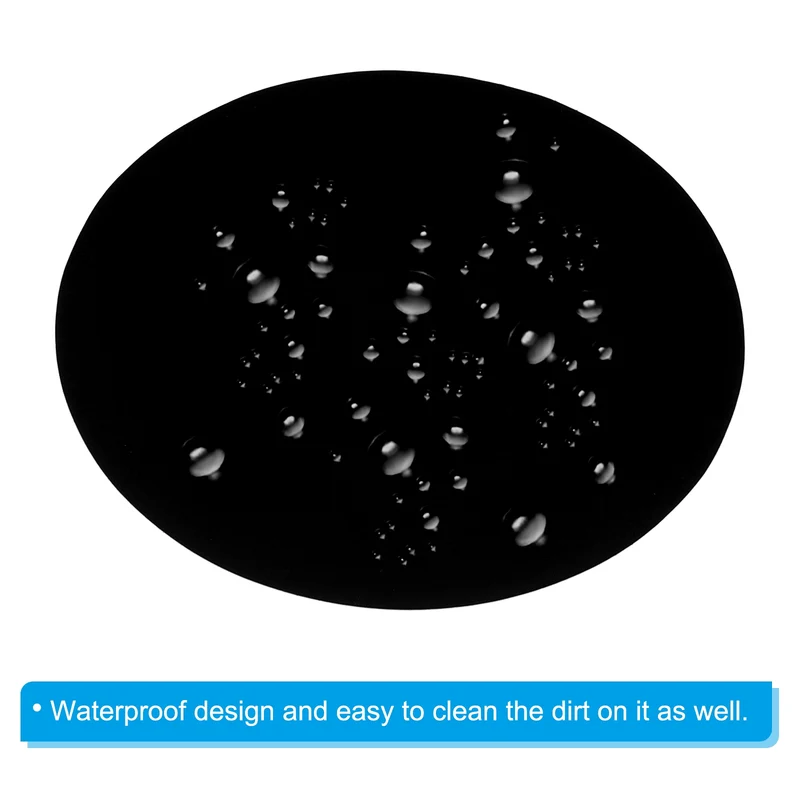 12pcs 11.4" Round Floor Sticker Spot Marker Adhesive Vinyl Line Up Sign Black