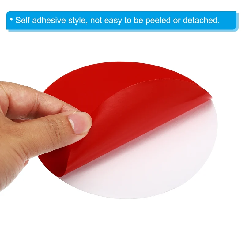 12pcs 11.4" Round Floor Sticker Spot Marker Adhesive Vinyl Line Up Sign Red