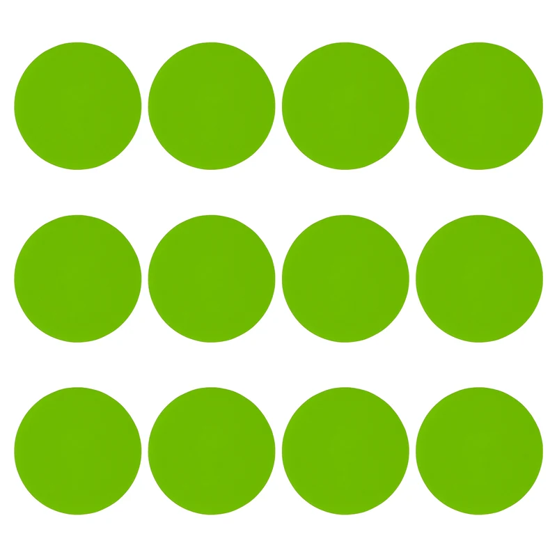 12pcs 11.4" Round Floor Sticker Spot Marker Vinyl Line Up Sign Grass Green