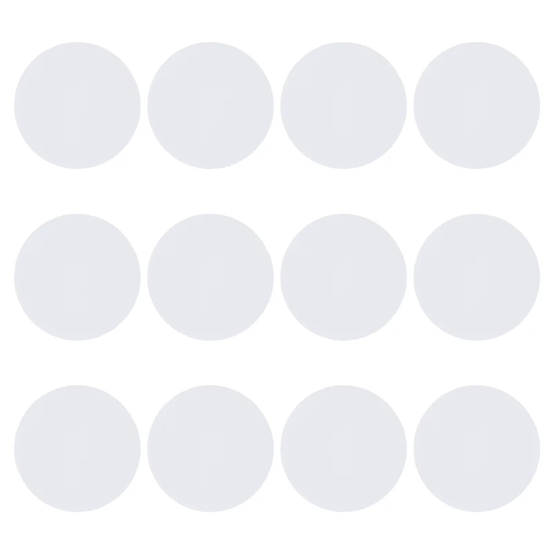 12pcs 11.4" Round Floor Sticker Spot Marker Adhesive Vinyl Line Up Sign White
